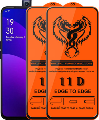 Forego Edge To Edge Tempered Glass for Oppo F11 Pro(Pack of 2)