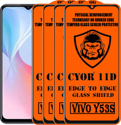 CYOR Edge To Edge Tempered Glass for VIVO Y53S(Pack of 4)
