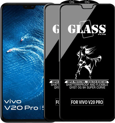 Qyist Edge To Edge Tempered Glass for VIVO V20 PRO(Pack of 2)