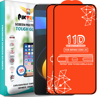 PikTrue Edge To Edge Tempered Glass for Infinix Zero 20(Pack of 2)