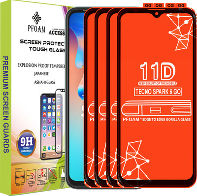 PFOAM Edge To Edge Tempered Glass for TECNO SPARK 6 GO(Pack of 4)