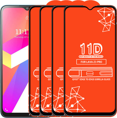 Qyist Edge To Edge Tempered Glass for LAVA Z3 PRO(Pack of 4)