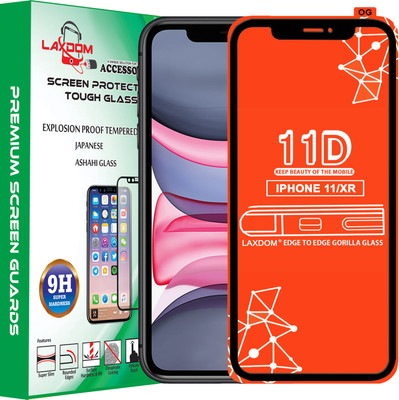 Laxdom Edge To Edge Tempered Glass for Apple iPhone XR(Pack of 1)