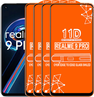 CYOR Edge To Edge Tempered Glass for REALME 9 PRO(Pack of 4)