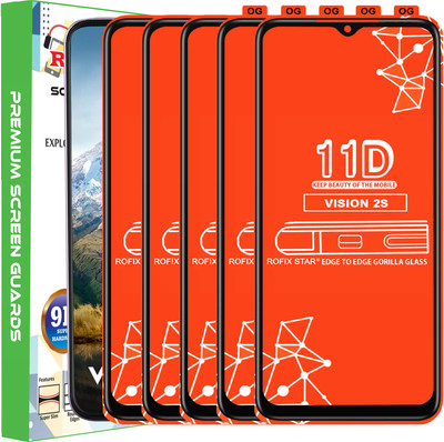 Rofix star Edge To Edge Tempered Glass for ITEL VISION 2S(Pack of 5)