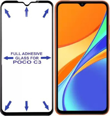 VISHRN Edge To Edge Tempered Glass for Mi Redmi 9C(Pack of 1)