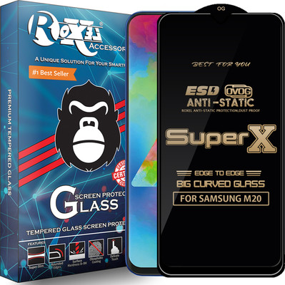 Roxel Edge To Edge Tempered Glass for Samsung Galaxy M20(Pack of 1)