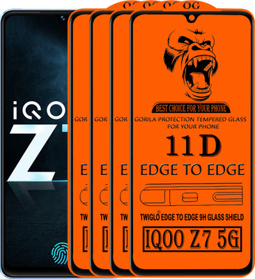 TWIGLO Edge To Edge Tempered Glass for IQOO Z7 5G(Pack of 4)