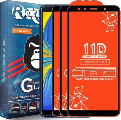 Roxel Edge To Edge Tempered Glass for Samsung Galaxy A7 2018 Edition(Pack of 3)