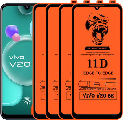 PFOAM Edge To Edge Tempered Glass for VIVO V20 SE(Pack of 4)