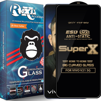 Roxel Edge To Edge Tempered Glass for VIVO V21 5G(Pack of 1)