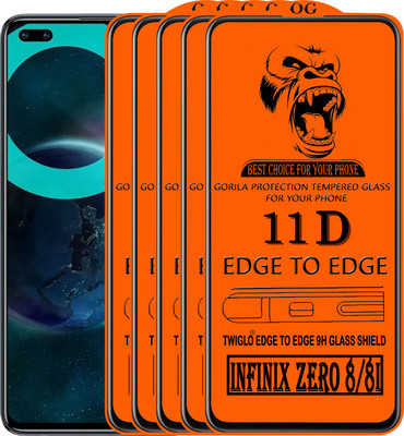 TWIGLO Edge To Edge Tempered Glass for INFINIX ZERO 8(Pack of 5)