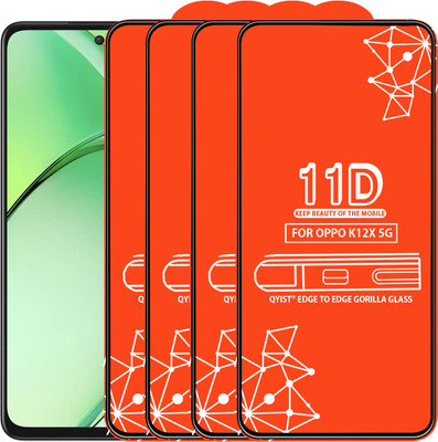 Qyist Edge To Edge Tempered Glass for OPPO K12X 5G(Pack of 4)