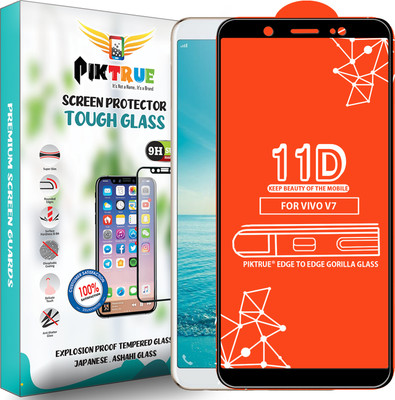 PikTrue Edge To Edge Tempered Glass for VIVO V7 Plus(Pack of 1)