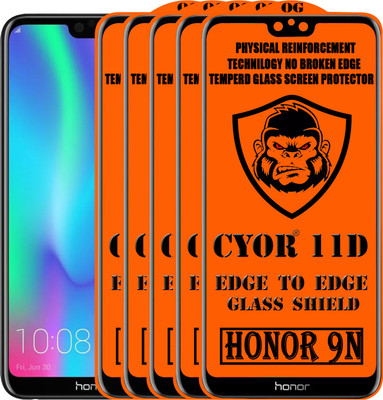 CYOR Edge To Edge Tempered Glass for Honor 9N(Pack of 5)