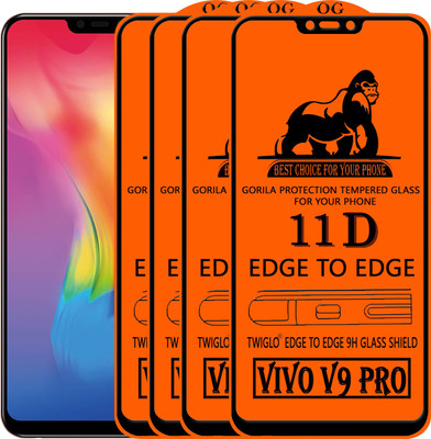 TWIGLO Edge To Edge Tempered Glass for VIVO V9 PRO(Pack of 4)