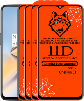 DeepzHub Edge To Edge Tempered Glass for OnePlus 6T(Pack of 4)