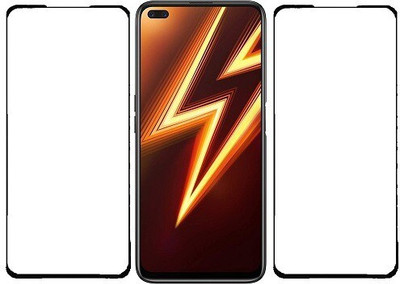 KARTRAY Edge To Edge Tempered Glass for Realme 6 Pro(Pack of 2)