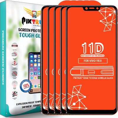 PikTrue Edge To Edge Tempered Glass for Vivo Y83I(Pack of 5)