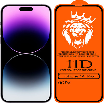 DeepzHub Edge To Edge Tempered Glass for iPhone 14 Pro(Pack of 1)