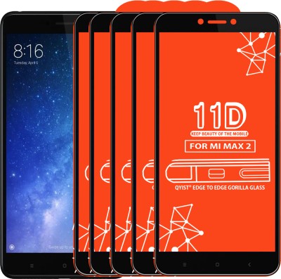 Qyist Edge To Edge Tempered Glass for Mi Max 2(Pack of 5)