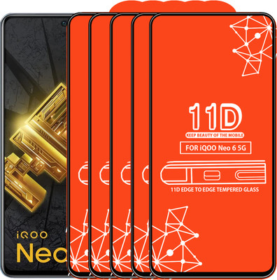 Roxel Edge To Edge Tempered Glass for Iqoo Neo 6 5G(Pack of 5)