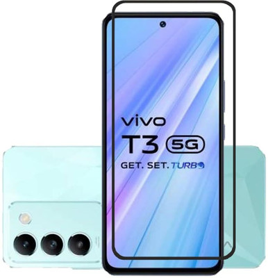 9H Edge To Edge Tempered Glass for Vivo T3 5G- Tempered Glass Supports full Edge to Edge Screen Protection Providing Superior Coverage to Mobile Screens(Pack of 1)