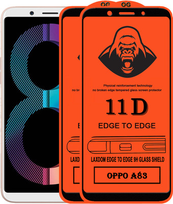 Laxdom Edge To Edge Tempered Glass for Oppo A83(Pack of 2)