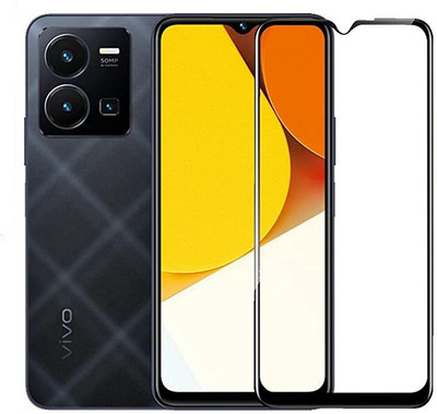 LIKEDESIGN Edge To Edge Tempered Glass for Vivo Y35 2022, Vivo Y35(Pack of 1)