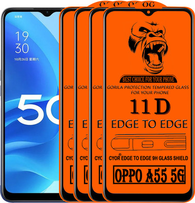 CYOR Edge To Edge Tempered Glass for OPPO A55 5G(Pack of 4)