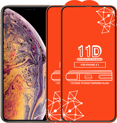 Roxel Edge To Edge Tempered Glass for Apple iPhone XS(Pack of 2)