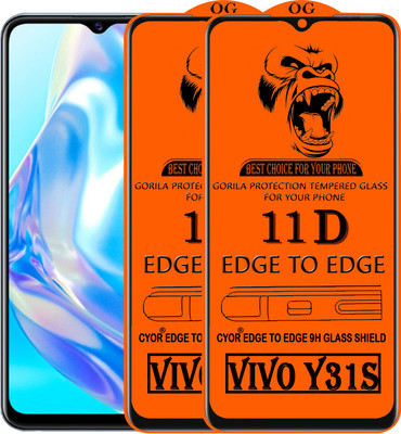 CYOR Edge To Edge Tempered Glass for VIVO Y31S(Pack of 2)