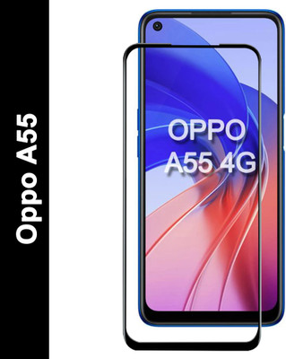 VAlight Edge To Edge Tempered Glass for OPPO A55, Premium Tempered glass with Self Installation Guide - Wet & Dry wipes,(Pack of 1)