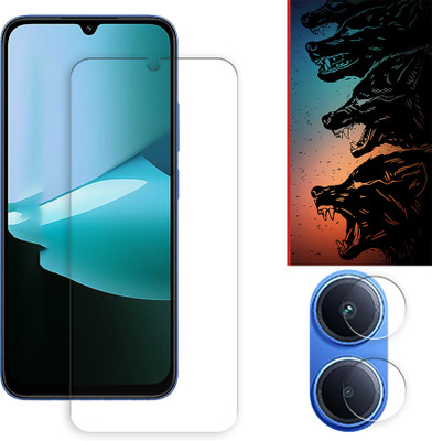 ARBAN Edge To Edge Tempered Glass for Xiaomi Redmi 15C 4G Tempered Screen Protector | Anti-Scratch | Edge to Edge Full Coverage | 9H Hardness ( 1 FRONT SCREEN GUARD + 1 CAMERA LENS PROTECTOR + 1 FREE BACK EMBOSSED SKIN061 )(Pack of 1)