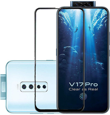 1DOLLAR Edge To Edge Tempered Glass for Vivo V17- [9H Gorilla] [Free Cleaning Kit Included](Pack of 1)