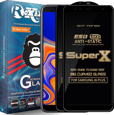 Roxel Edge To Edge Tempered Glass for SAMSUNG J6 PLUS(Pack of 2)