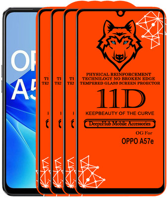 DeepzHub Edge To Edge Tempered Glass for OPPO A57e(Pack of 4)
