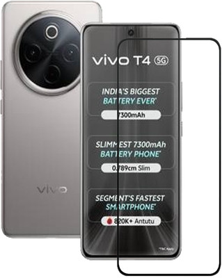 BRENZZ Edge To Edge Tempered Glass for vivo T4 5G(Pack of 1)