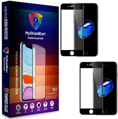 MyShieldKart Edge To Edge Tempered Glass for iPhone 6G|6S**NeoShield**Millitary Grade-Anti Explosion-Tempered Glass/Full Screen Coverage-Edge to Edge/9H Hardness/With Easy Installation Kit(Pack of 2)
