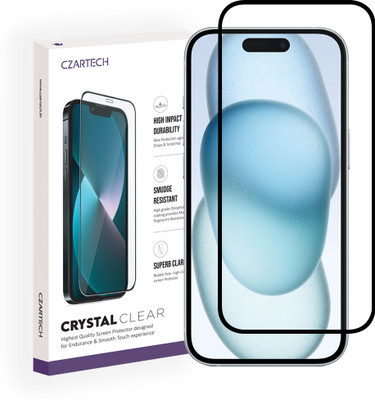CZARTECH Tempered Glass Guard for Apple iPhone 15(Pack of 1)