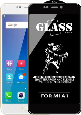 Qyist Edge To Edge Tempered Glass for Mi A1(Pack of 1)