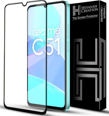 HEYANSH CREATION Edge To Edge Tempered Glass for Realme C51(Pack of 1)