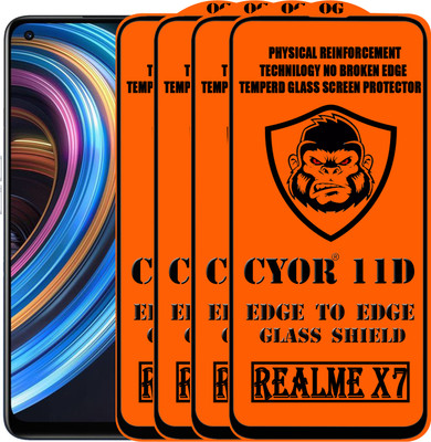 CYOR Edge To Edge Tempered Glass for REALME X7(Pack of 4)