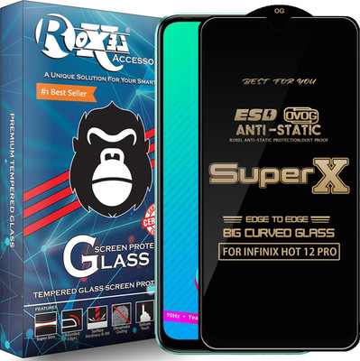 Roxel Edge To Edge Tempered Glass for INFINIX HOT 12 PRO(Pack of 1)