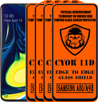 CYOR Edge To Edge Tempered Glass for SAMSUNG A90(Pack of 4)