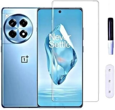 ALONZO Edge To Edge Tempered Glass for OnePlus 12 5G Premium UV Screen Protector Guard(Pack of 1)