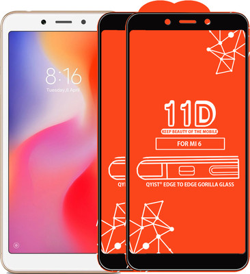 Qyist Edge To Edge Tempered Glass for Mi Redmi 6 pro(Pack of 2)