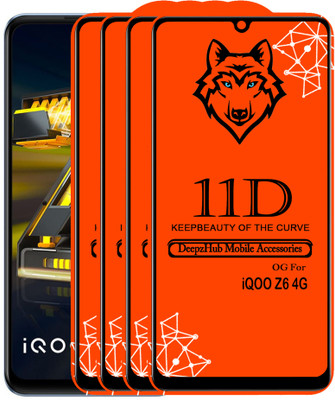 CRodible Edge To Edge Tempered Glass for iQOO Z6 4G(Pack of 4)