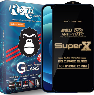 Roxel Edge To Edge Tempered Glass for IPHONE 12 MINI(Pack of 1)