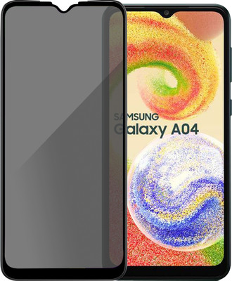HUPSHY Edge To Edge Tempered Glass for SAMSUNG Galaxy A04 (Privacy Glass)(Pack of 1)